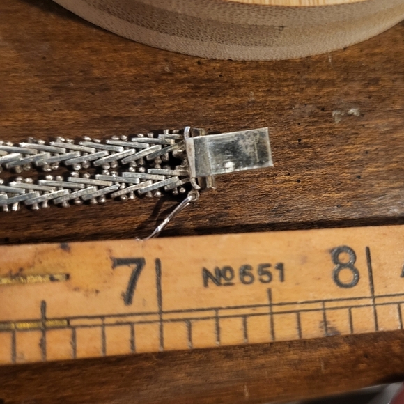 Silver Signed Mexico Bracelet - Picture 5 of 5